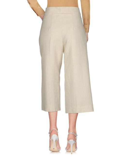 Marni Natural Ivory Pants Linen, Viscose, Elastane