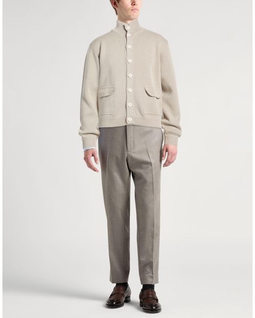 Daniele Fiesoli Natural Cardigan Merino Wool, Acrylic for men