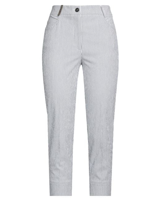 Peserico Gray Midnight Pants Cotton, Elastane