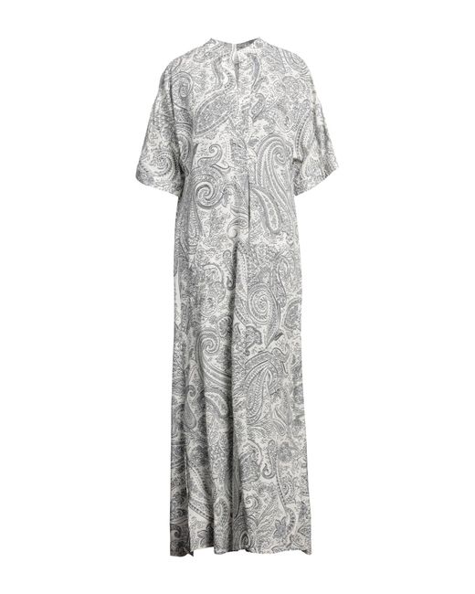Etro Gray Maxi Dress