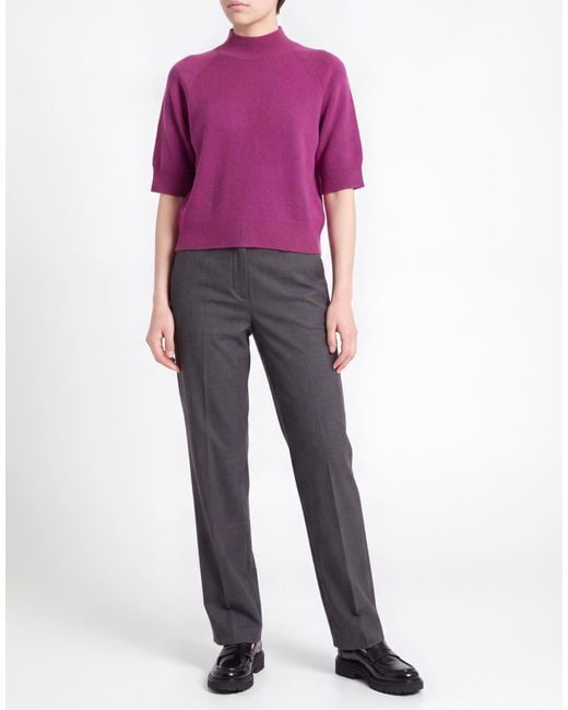 Manila Grace Purple Turtleneck Viscose, Polyester, Polyamide