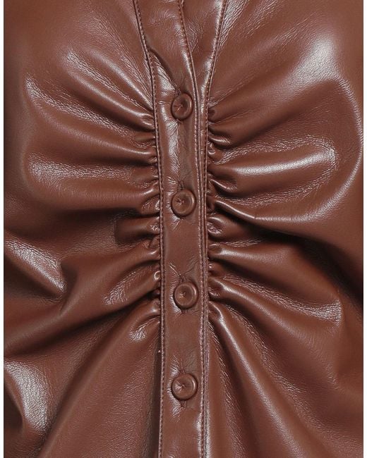 Clips Brown Shirt Polyester, Polyurethane