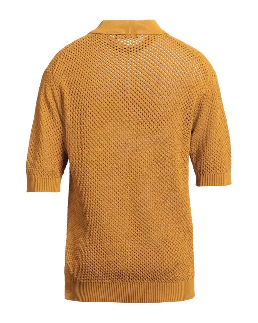 Dolce & Gabbana Orange Marigold Sweater Cotton, Polyamide, Brass for men