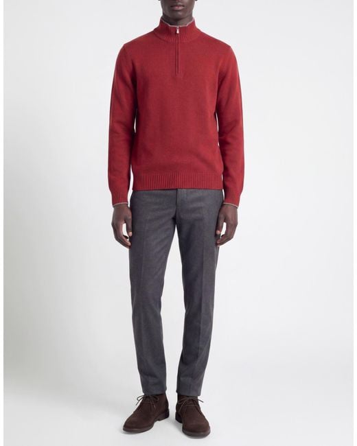Gran Sasso Red Turtlenecks for men