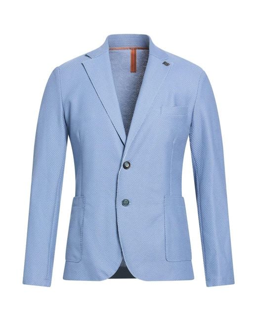 Bob Blue Light Blazer Cotton, Polyester, Elastane for men