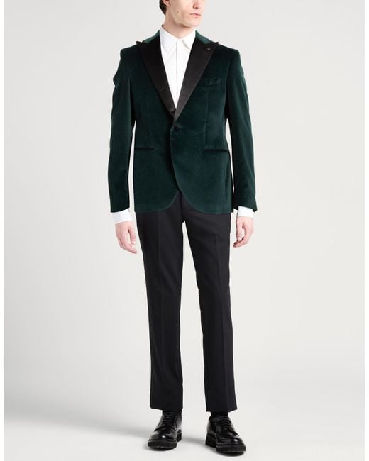 Luigi Bianchi Green Blazer Cotton for men