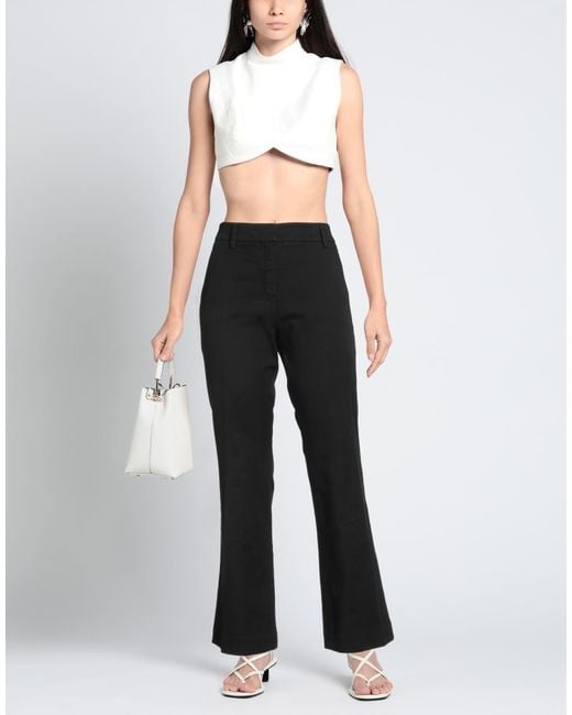 True Royal Black Pants Cotton, Elastane