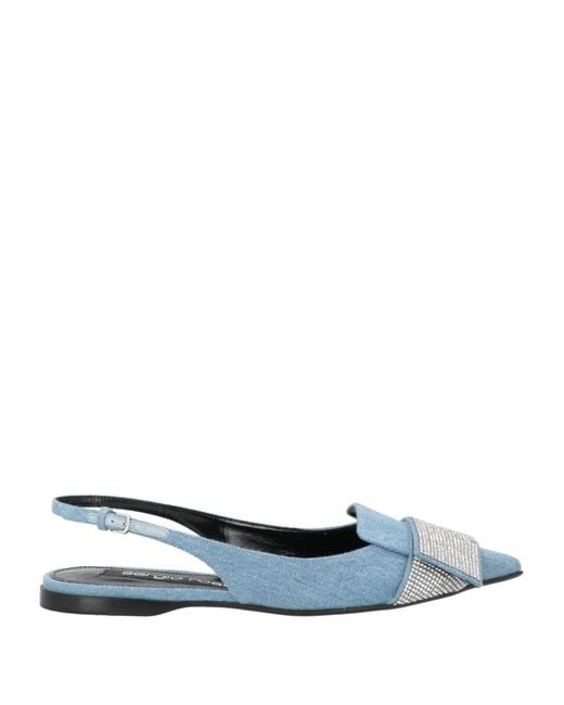 Sergio Rossi Blue Ballet Flats