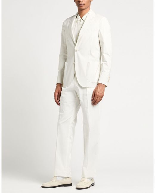 Lardini White Blazer Cotton, Elastane for men