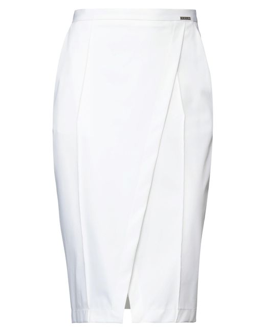 Elisabetta Franchi White Midi Skirt