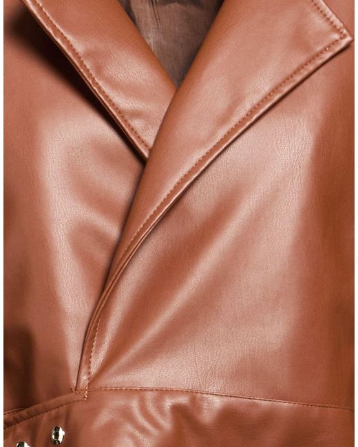 ViCOLO Brown Jacket Polyester, Polyurethane