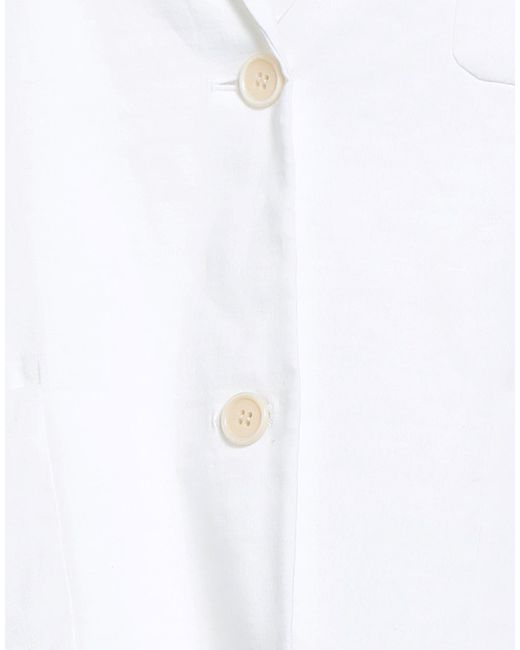 Theory White Blazer Linen, Viscose, Elastane