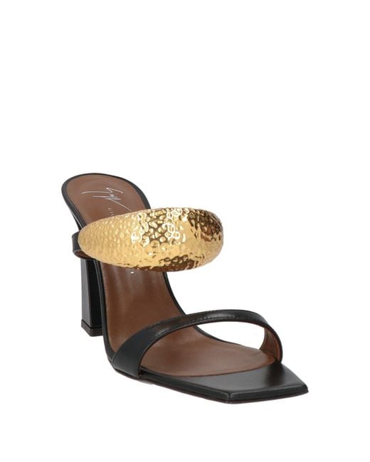 Giuseppe Zanotti Metallic Sandals Leather