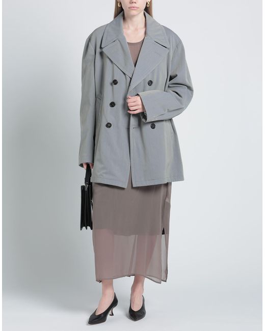 Maison Margiela Gray Overcoat & Trench Coat