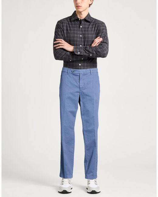 Hackett Blue Pants Cotton, Elastane for men