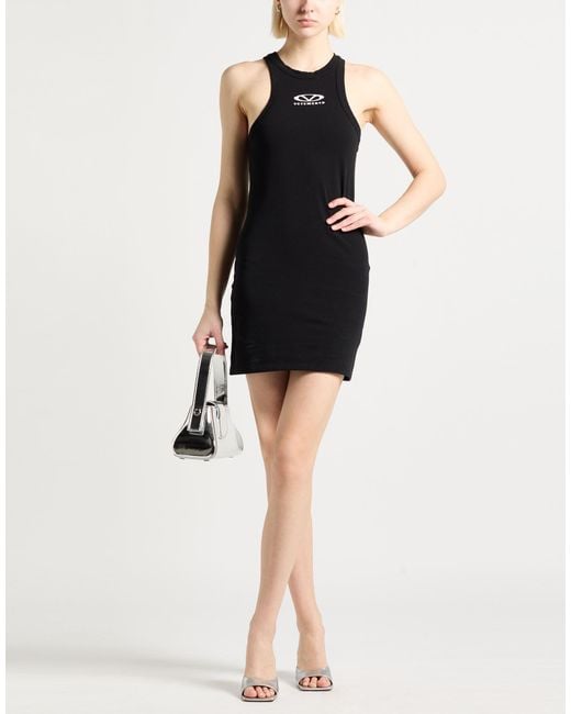Vetements Black Mini Dress Cotton, Elastane