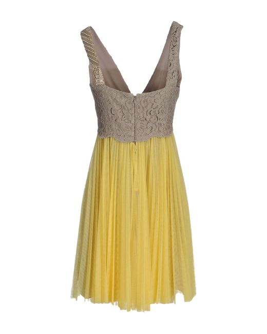 Pinko Yellow Short Dress
