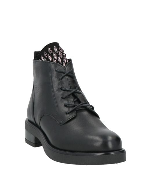 Albano Black Ankle Boots Leather