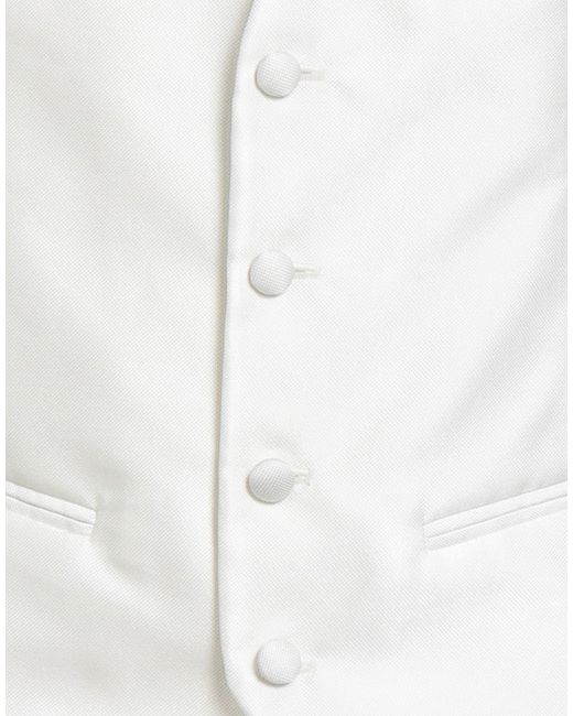 Pal Zileri White Tailored Vest Polyester for men