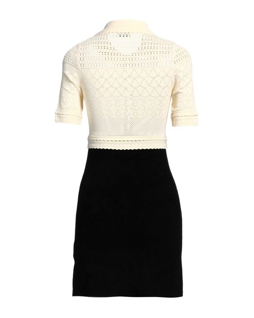 Sandro White Mini Dress Viscose, Polyamide, Elastane