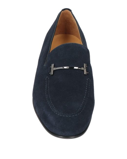 Testoni Blue Loafers Leather for men