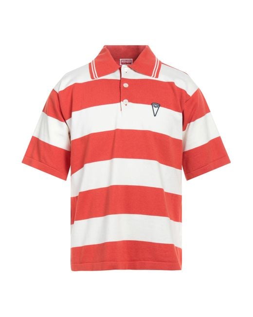 KENZO Red Polo Shirt for men