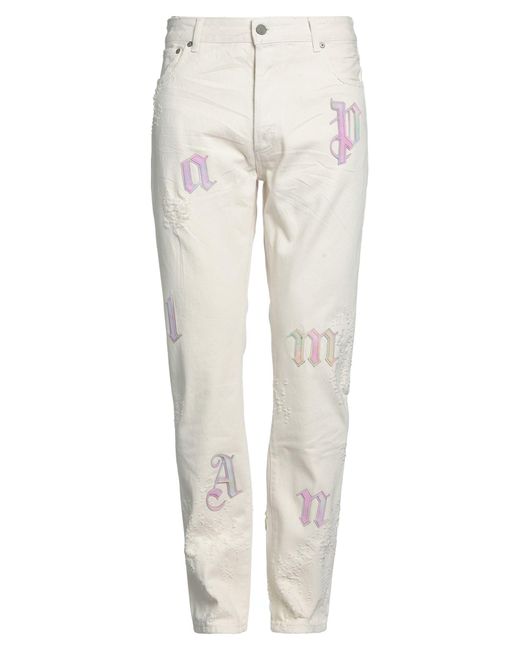 Palm Angels White Jeans for men