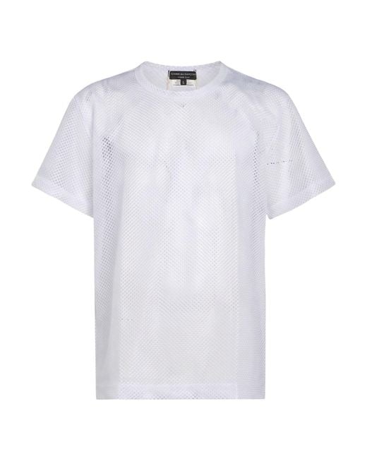 Comme des Garçons White T-Shirt Polyester for men