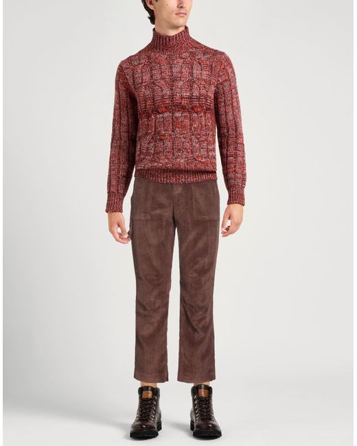Daniele Alessandrini Brown Pants Polyester, Polyamide, Elastane for men