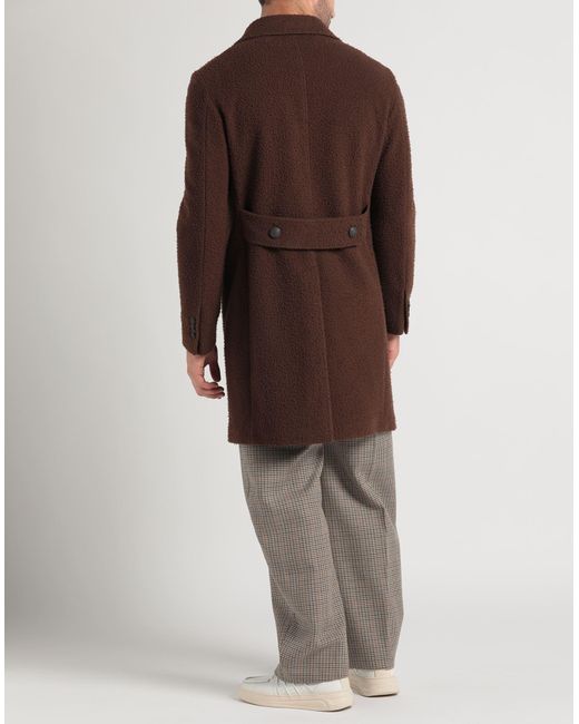 Tagliatore Brown Coat Virgin Wool, Polyamide for men