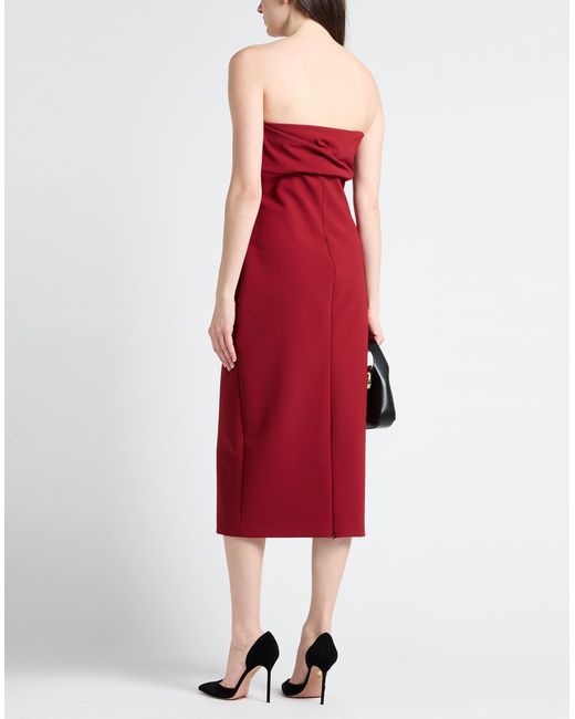 Philosophy Di Lorenzo Serafini Red Midi-Kleid