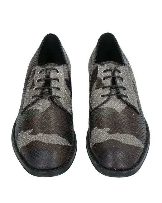 Tod's Gray Lace-Up Shoes Leather