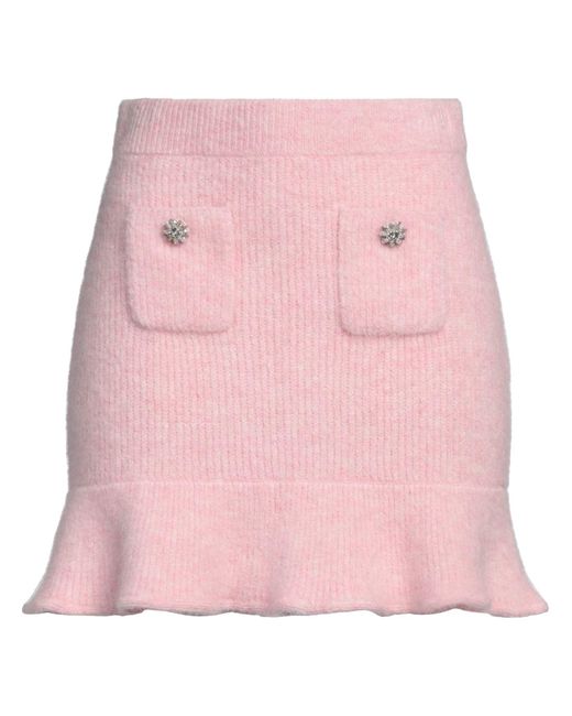 Self-Portrait Pink Mini Skirt