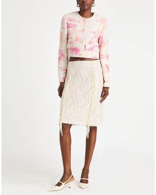MSGM White Midi-Rock