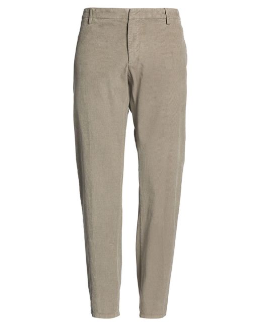 Dondup Gray Taupe Pants Cotton, Elastane for men