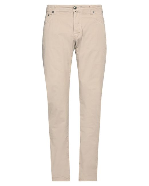 Jacob Coh?n Natural Khaki Pants Cotton, Elastane for men