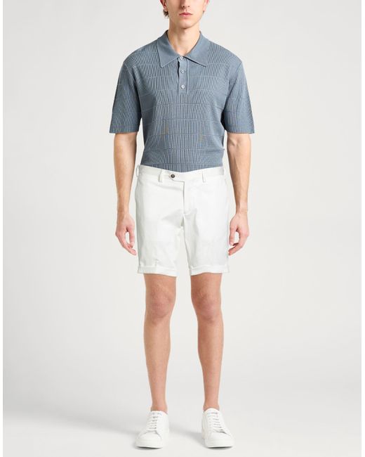 Lardini White Shorts & Bermuda Shorts Cotton, Elastane for men