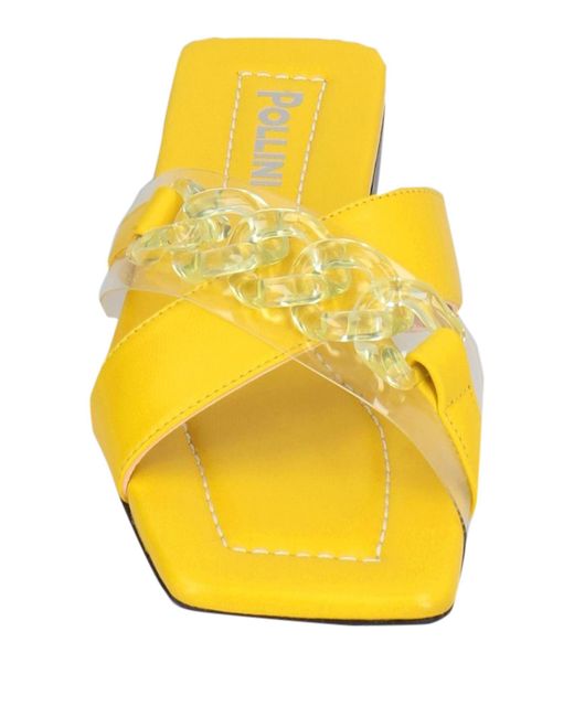 Pollini Yellow Sandals