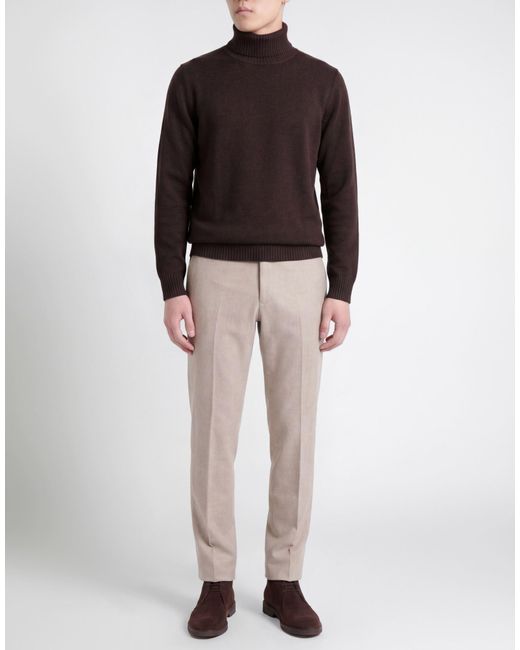 Gran Sasso Brown Turtleneck Virgin Wool for men