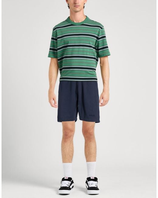 Represent Blue Shorts & Bermuda Shorts Cotton, Elastane for men