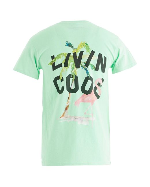 LIVINCOOL Green T-shirt for men
