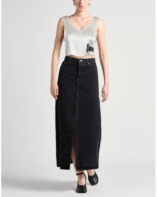 Undercover Gray Satin Silk Cropped Crewneck Top