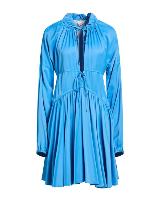 Philosophy Di Lorenzo Serafini Blue Mini Dress Viscose