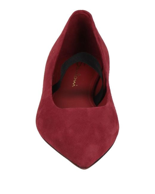 Santoni Red Ballet Flats
