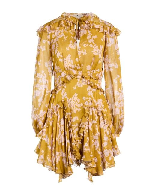 Elisabetta Franchi Metallic Mini Dress Silk