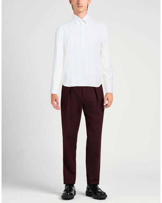 Manuel Ritz White Shirt Cotton, Linen for men