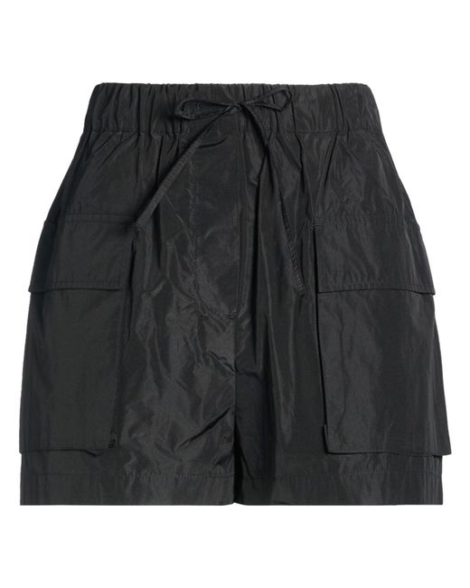 MSGM Black Shorts & Bermuda Shorts Polyester
