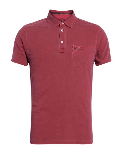 Barbour Red Polo Shirt Cotton for men