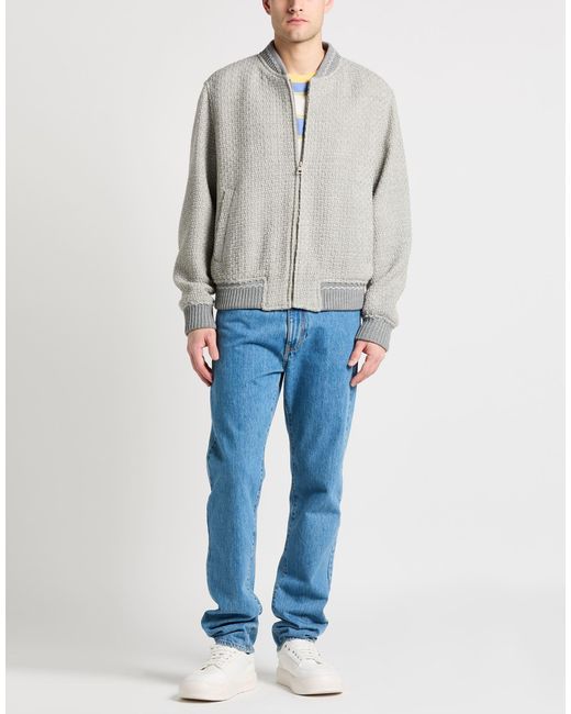 Etro Gray Jacket Wool, Acrylic, Polyamide, Elastane for men
