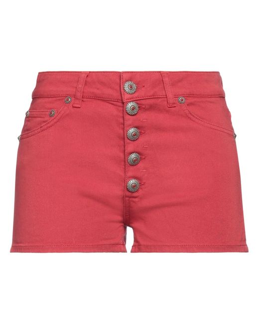 Dondup Red Denim Shorts